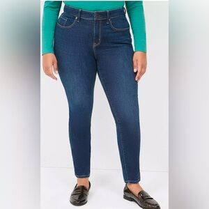 Lane Bryant Signature Fit Skinny Jean Indigo Dark Wash Stretch Size 14